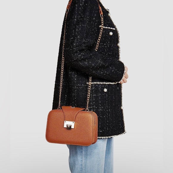 NWT Ladies Black PU Leather Shoulder Bag Evening Clutch Purse Cross - Picture 2 of 13